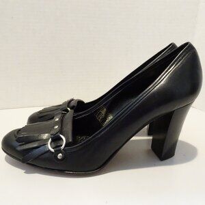 Brooks Brothers Classic Black Leather Heels